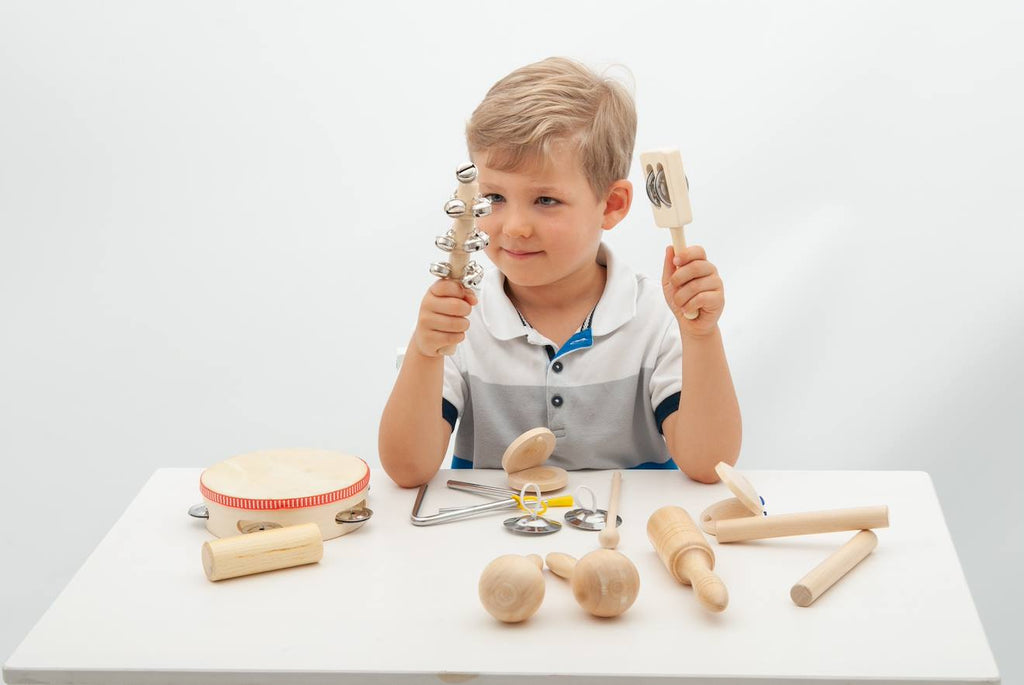 Set de 10 instruments de percussion beige