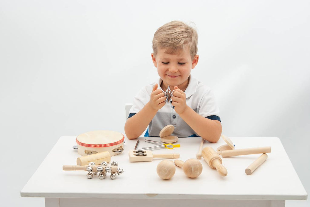 Set de 10 instruments de percussion beige