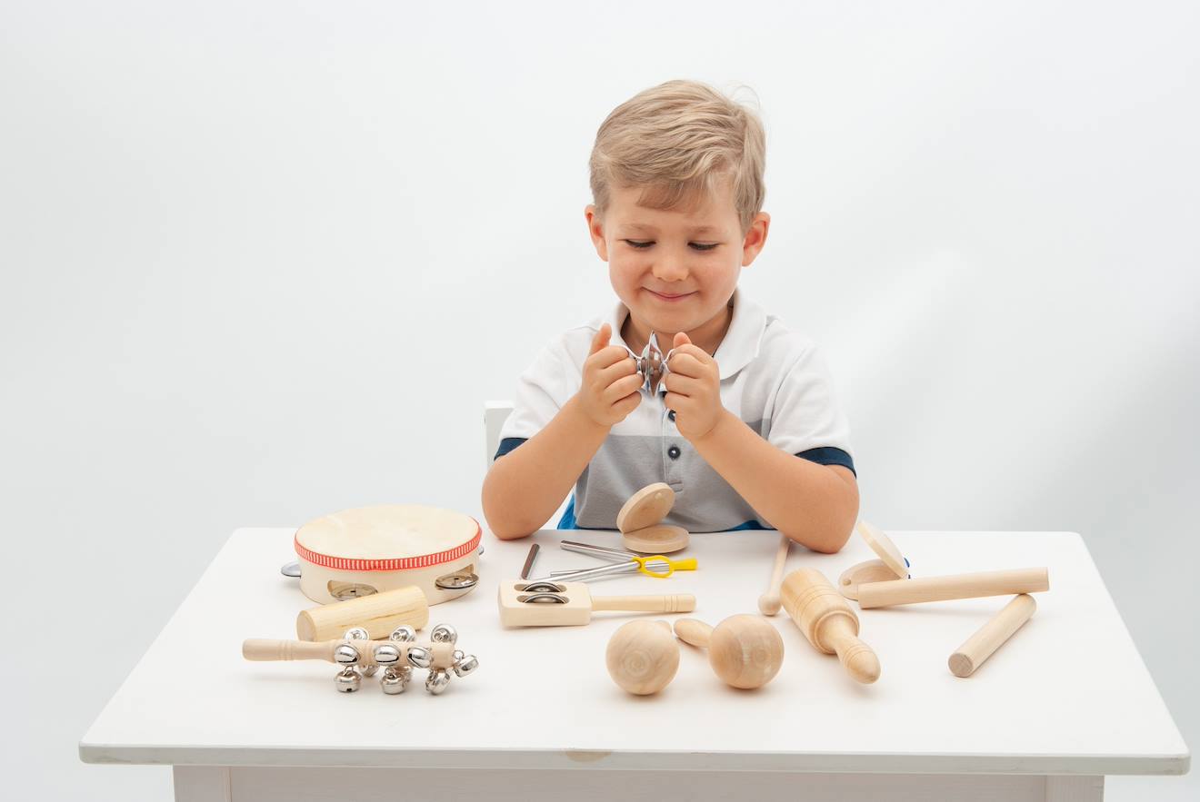 Set de 10 instruments de percussion beige