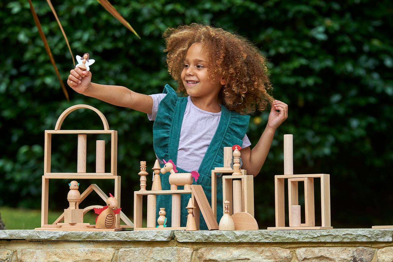 Set de 10 pièces en bois - monde enchanté multi-coloured