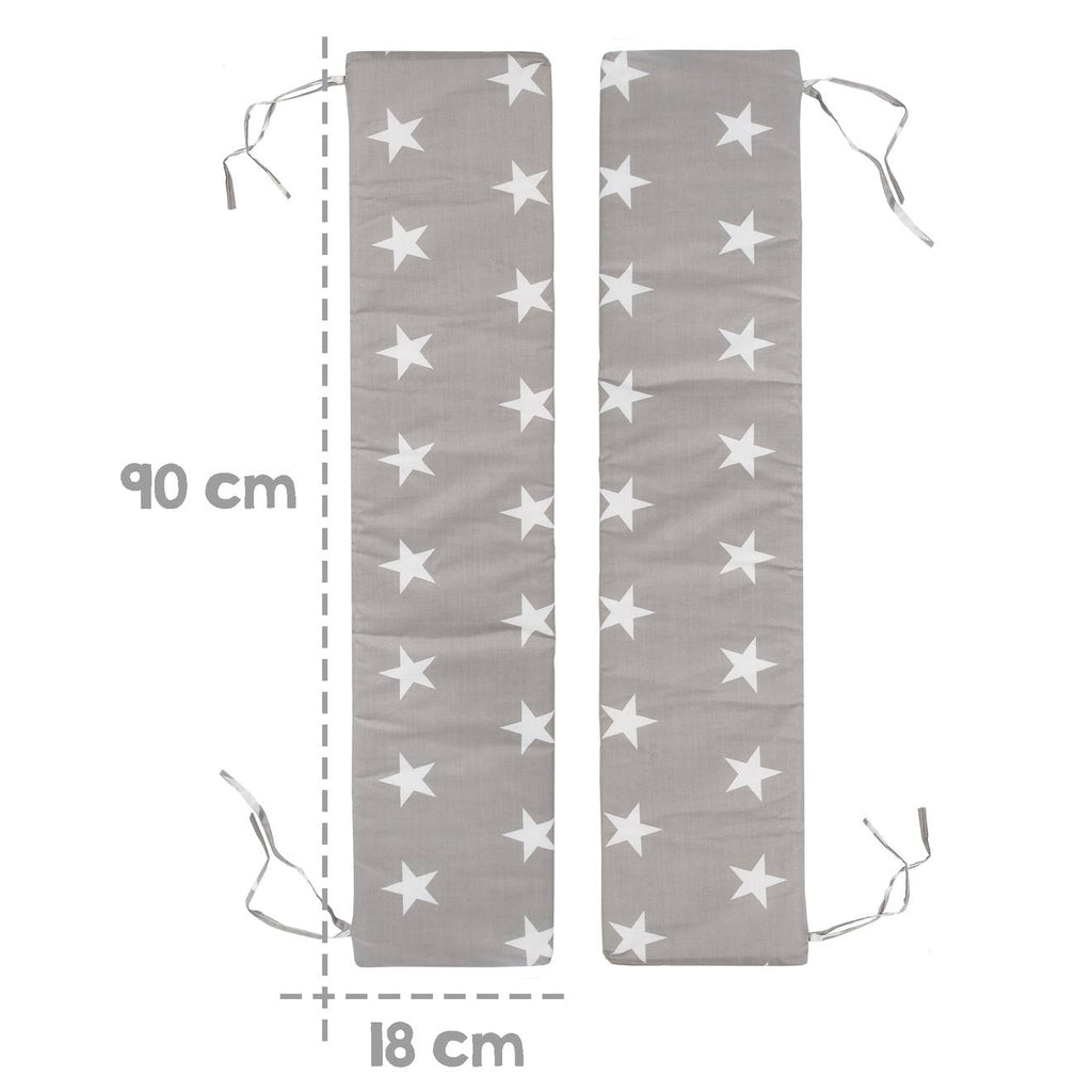 Set de 2 coussins d'assise pour tables de pique-nique enfan tlittle stars gris - motif étoiles
