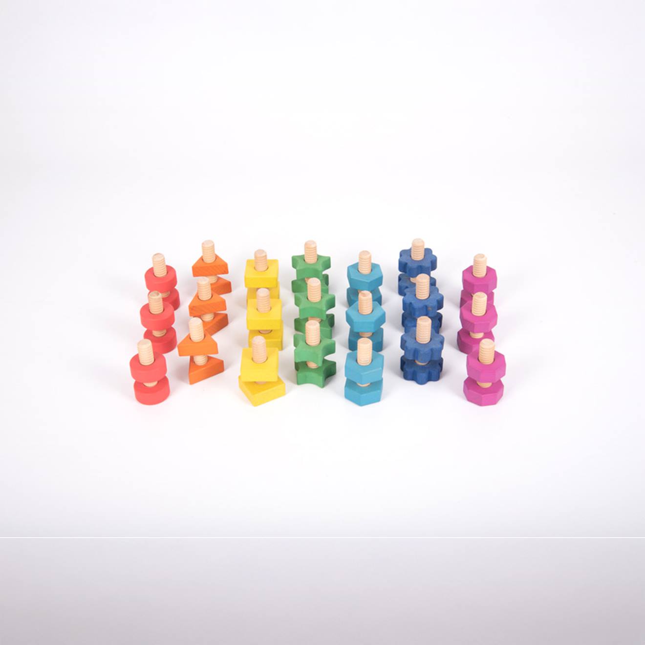 Set de 21 écrous à visser multicolore