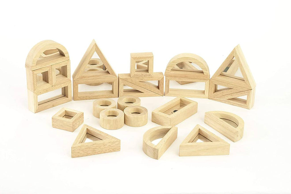 Set de 24 blocs miroirs beige