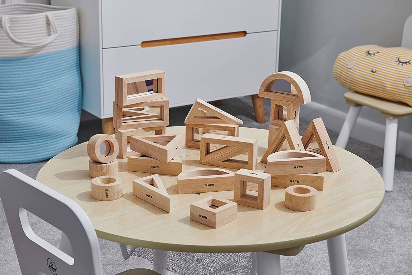 Set de 24 blocs miroirs beige