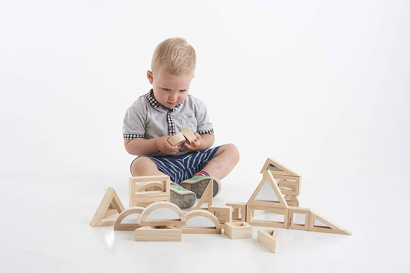 Set de 24 blocs miroirs beige