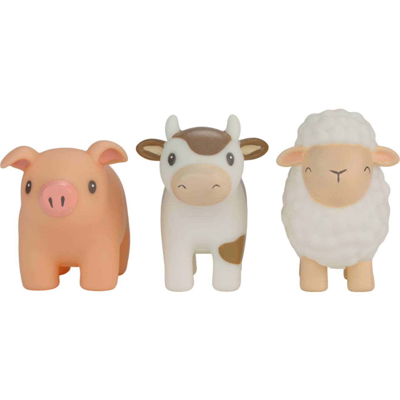 Set de 3 figurines de bain little farm multicolore