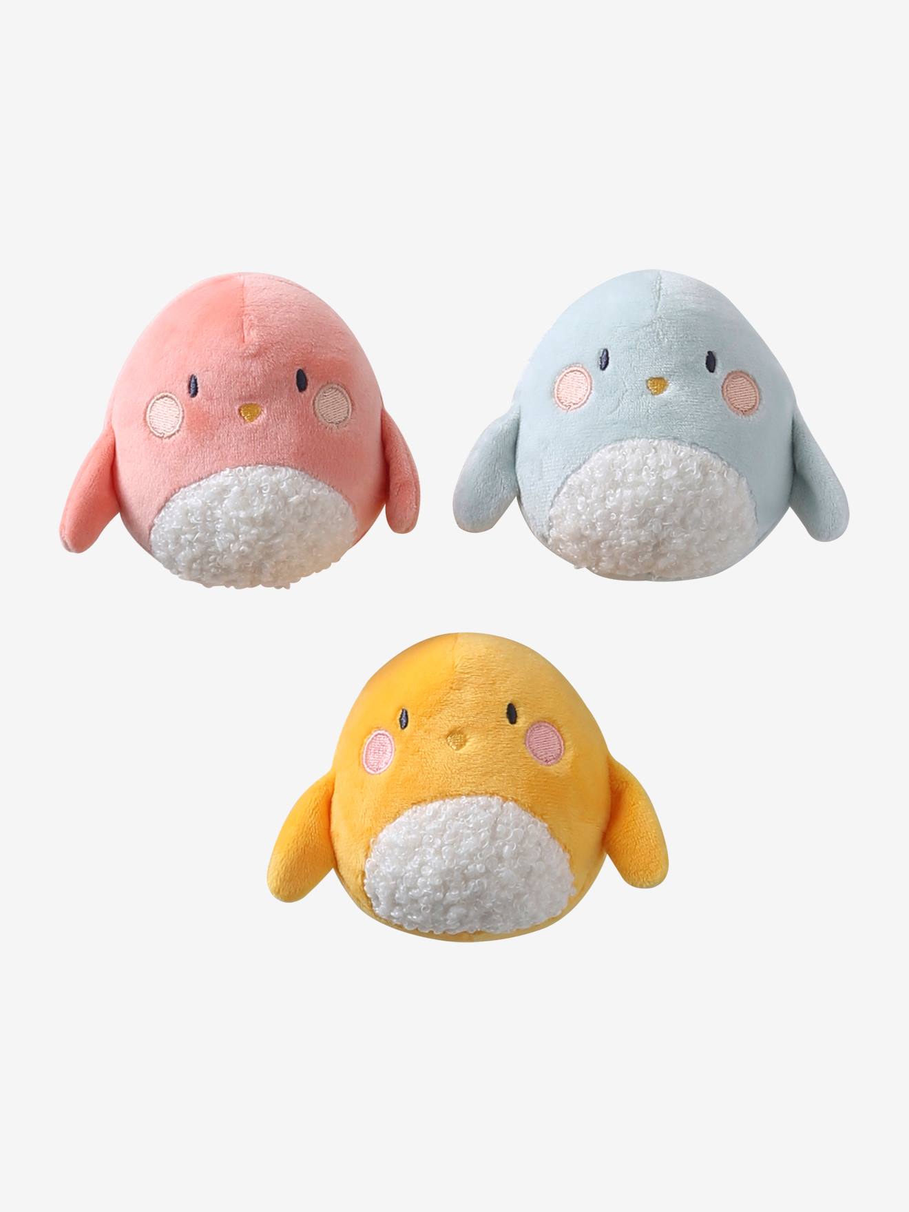 Set de 3 hochets musicaux oiseaux savania jaune