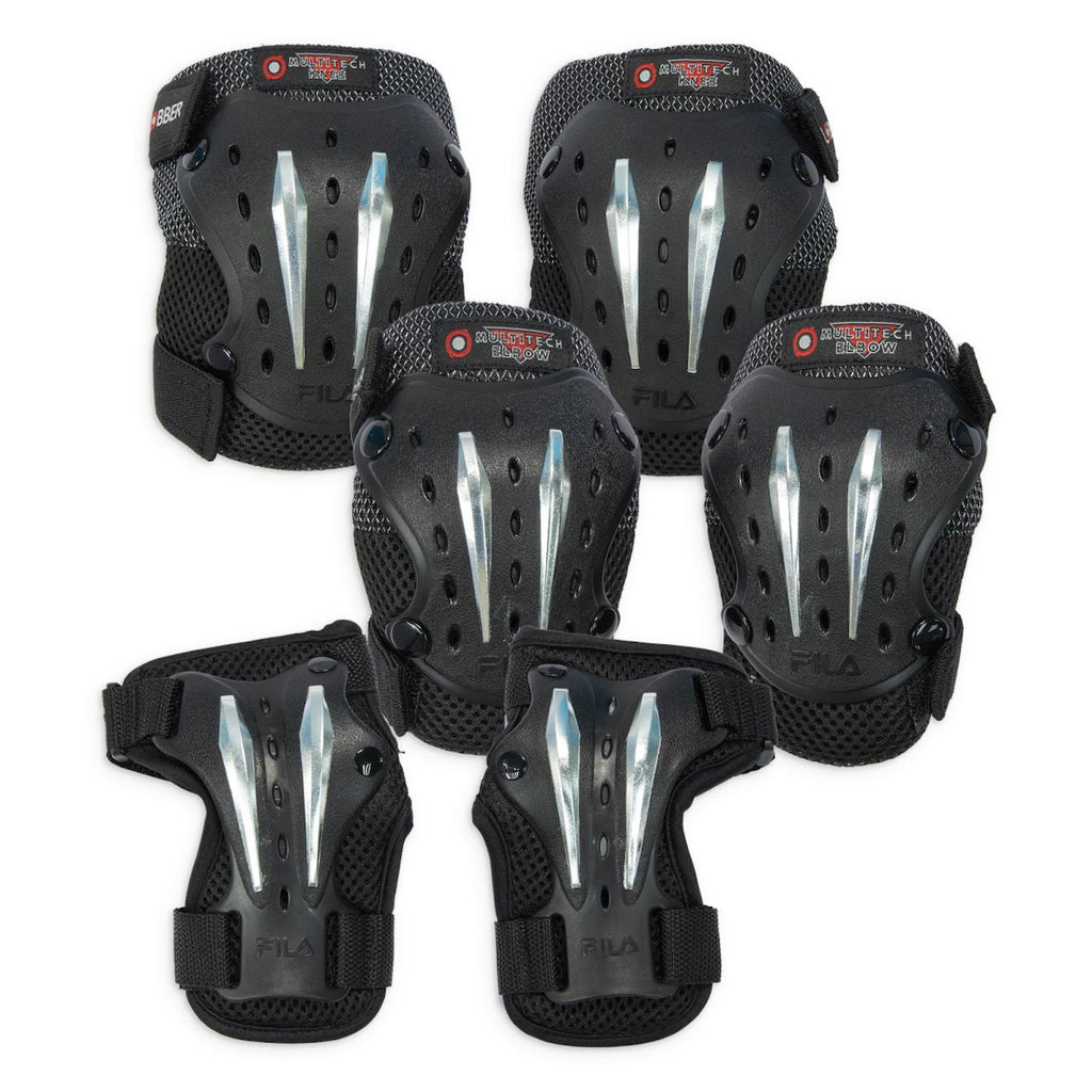 Set de 3 protections enfant noir foncé