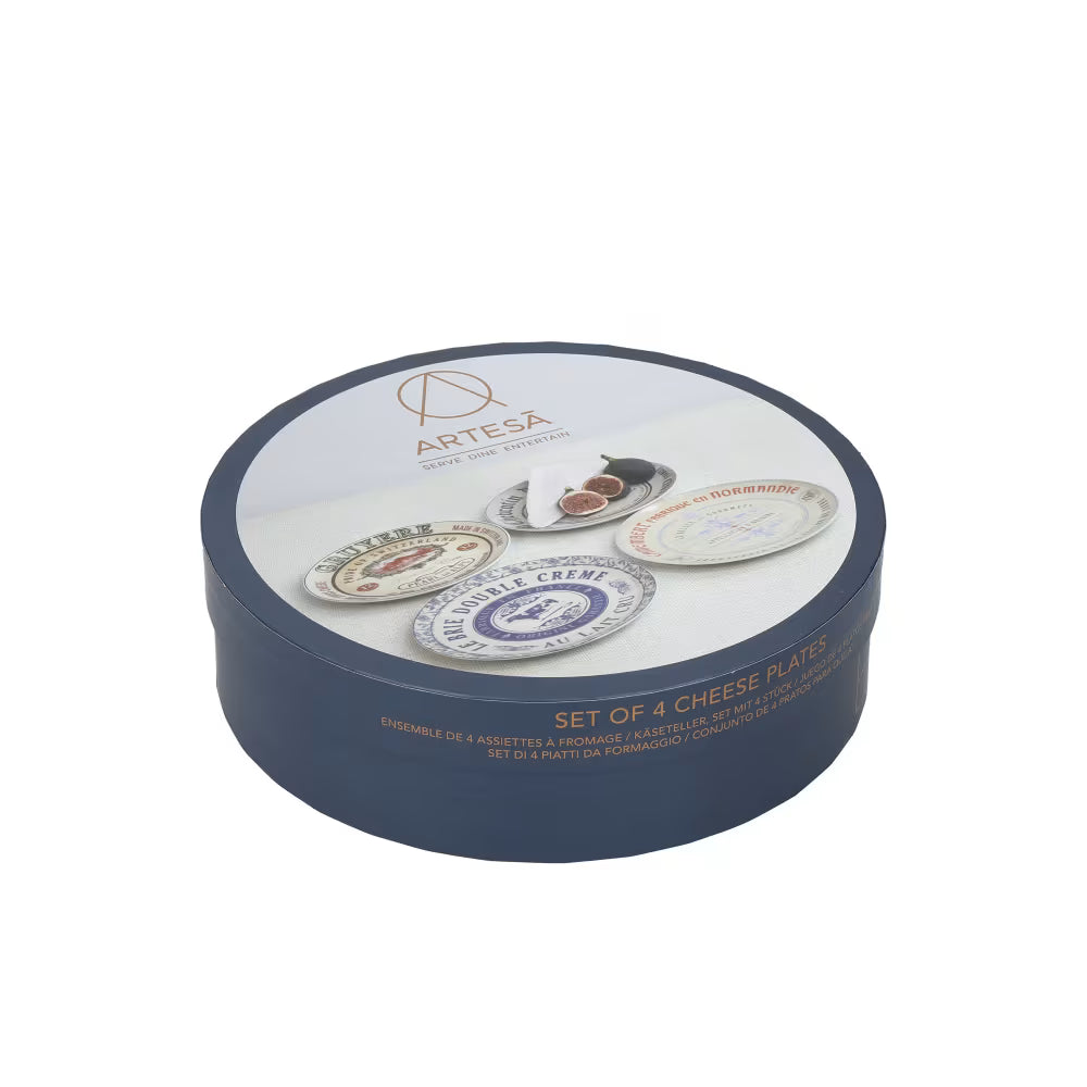 Set de 4 assiettes à fromage en porcelaine