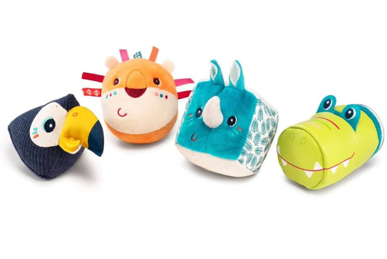 Set de 4 formes jungle bleu