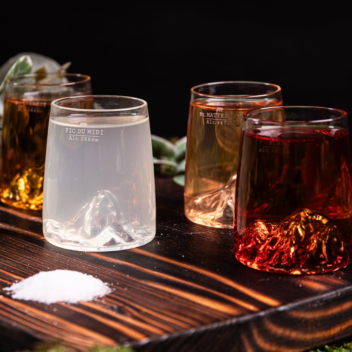 Set de 4 shooters Topographic – Alaskan Maker