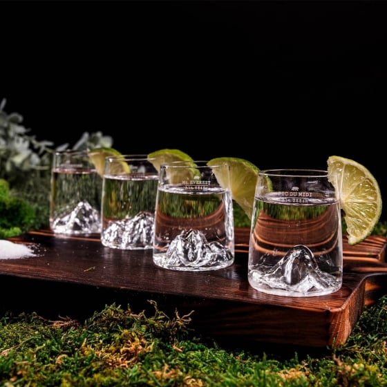 Set de 4 verres à shooter Topographic