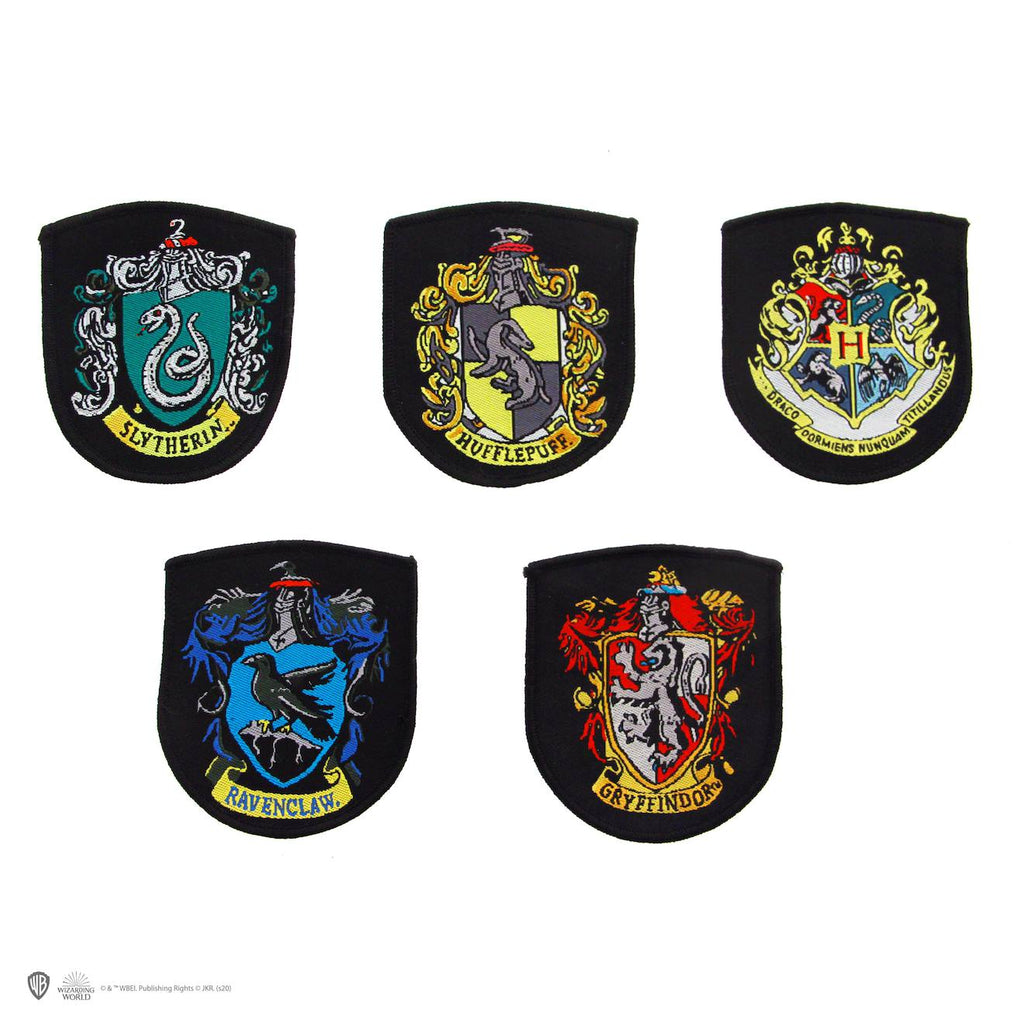 Set de 5 Écussons Maisons Poudlard - Harry Potter Noir
