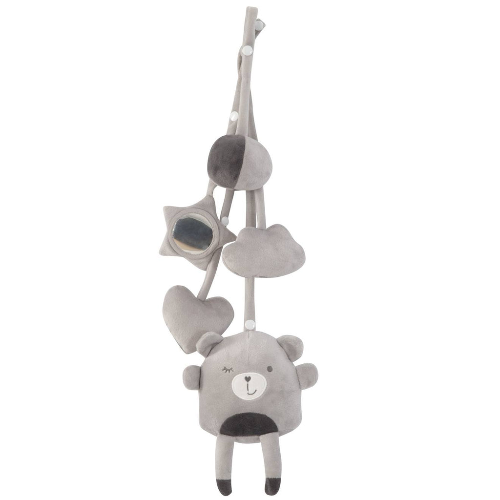 Set de 5 jouets à suspendre pour arche d'éveil lil cutie gris argenté / ourson