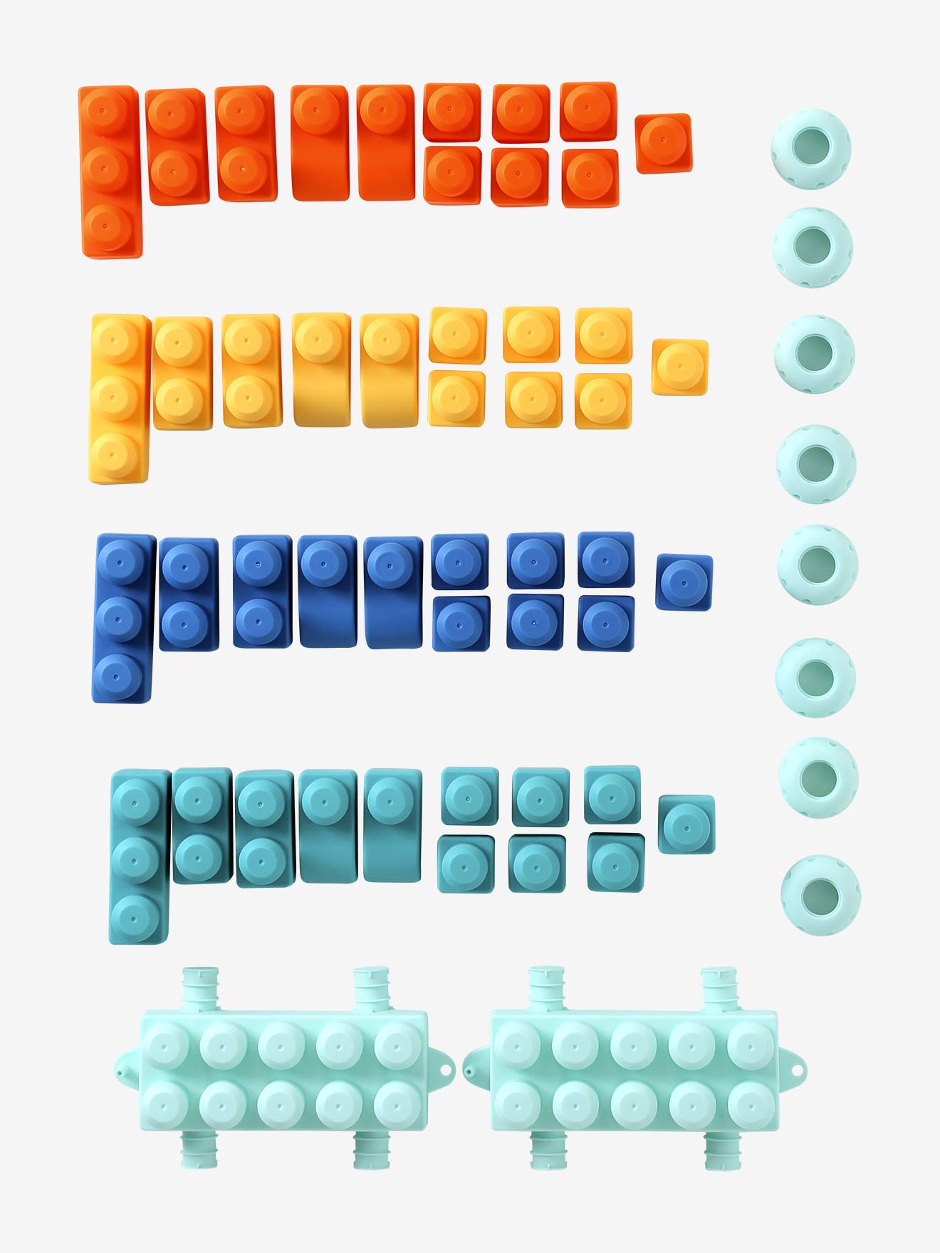 Set de 58 briques de construction multicolore