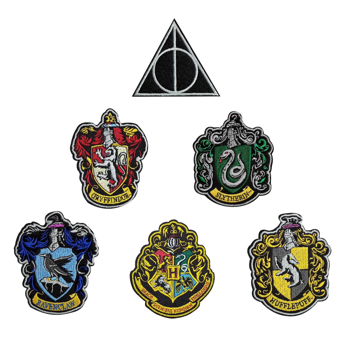 Set de 6 Écussons Deluxe Maisons Poudlard - Harry Potter Multicolore