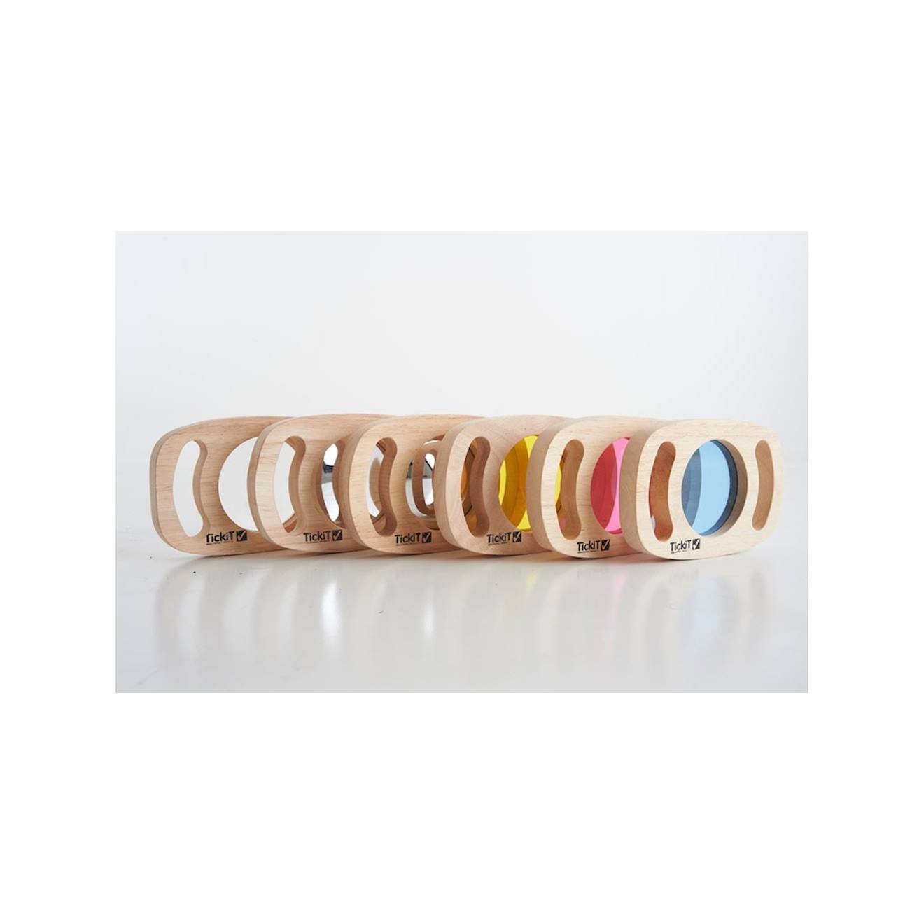 Set de 6 miroirs multicolore