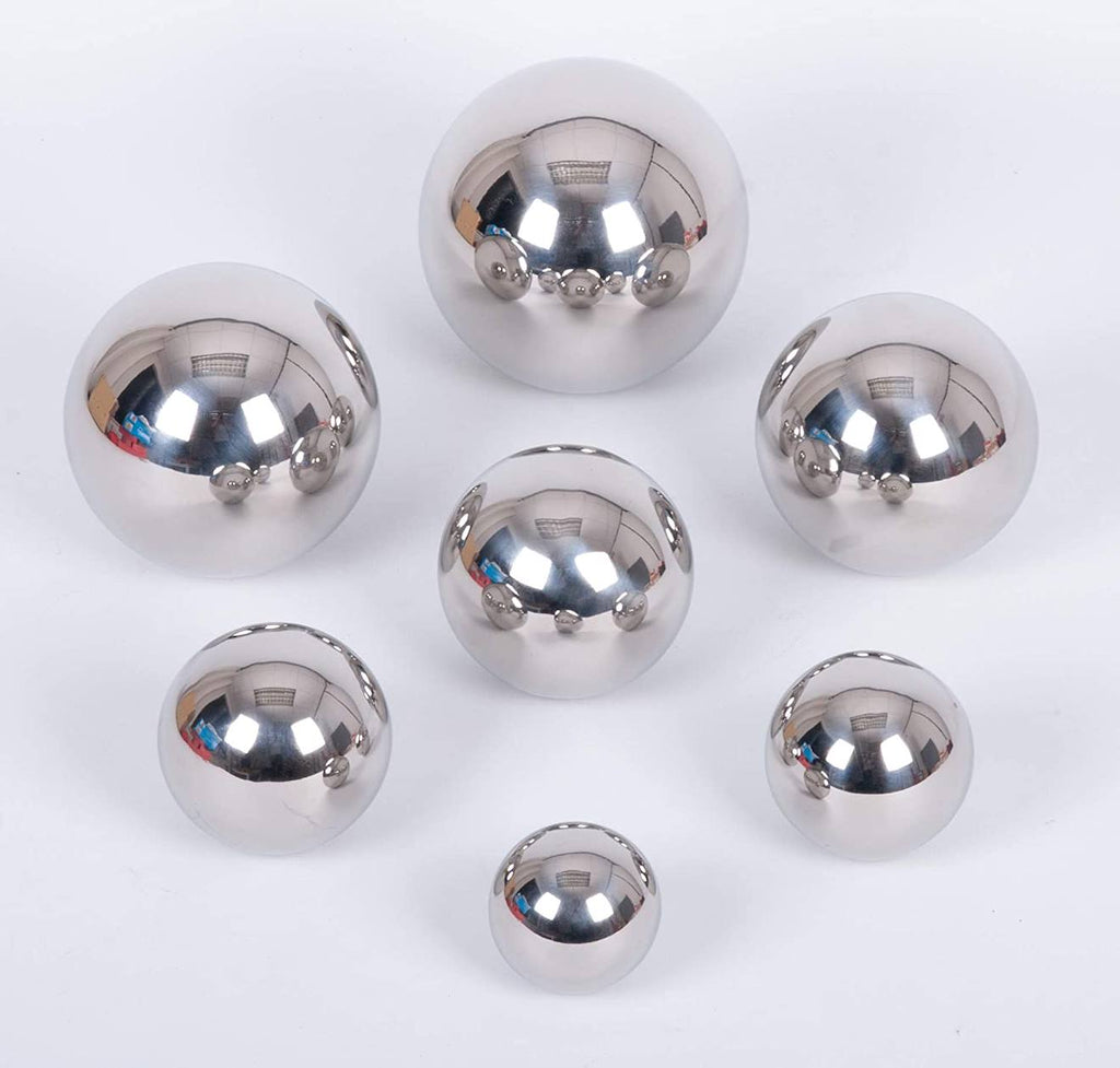 Set de 7 balles sonores réfléchissantes et sensorielles argent
