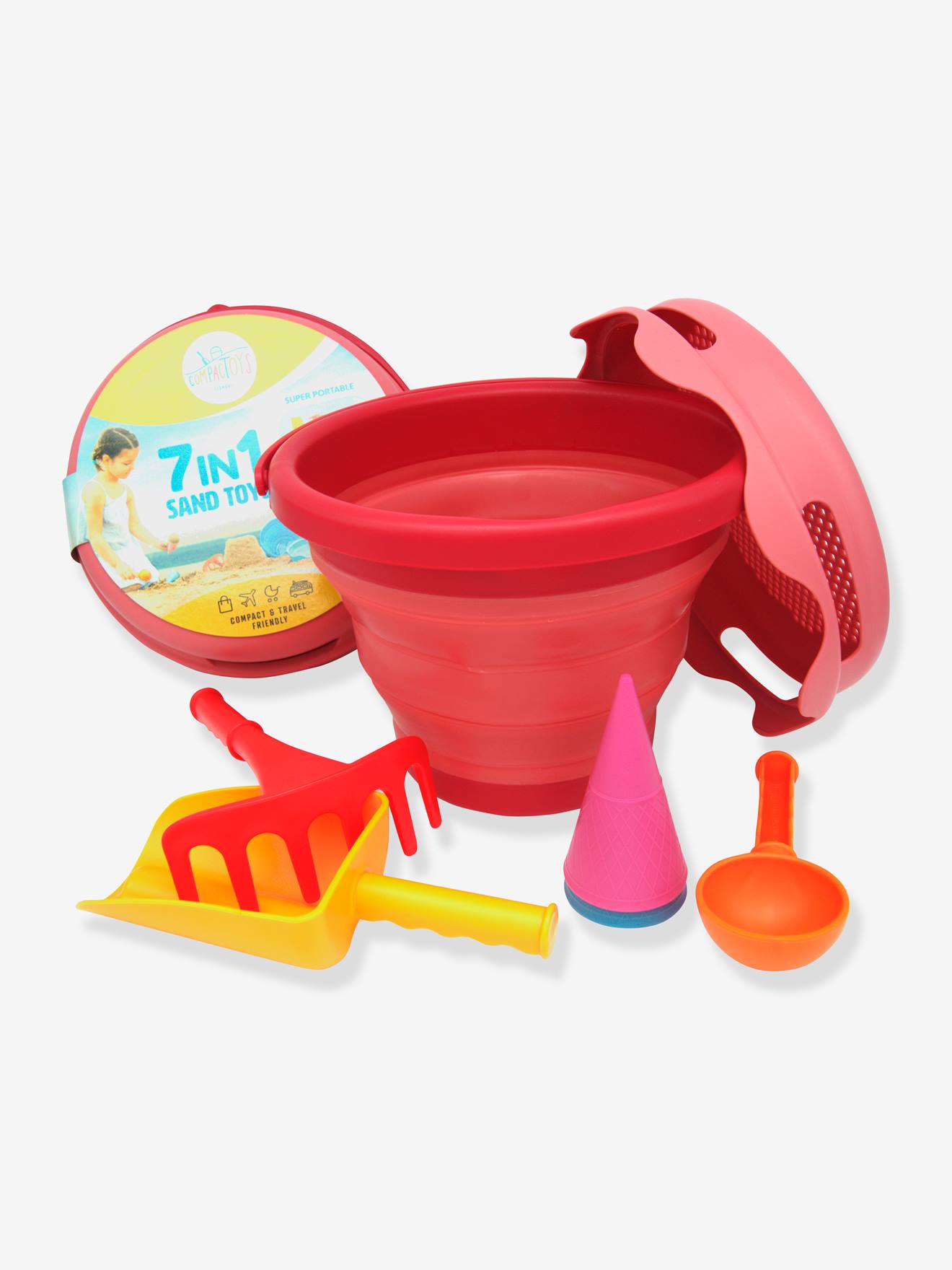 Set de 7 jeux de plage rouge