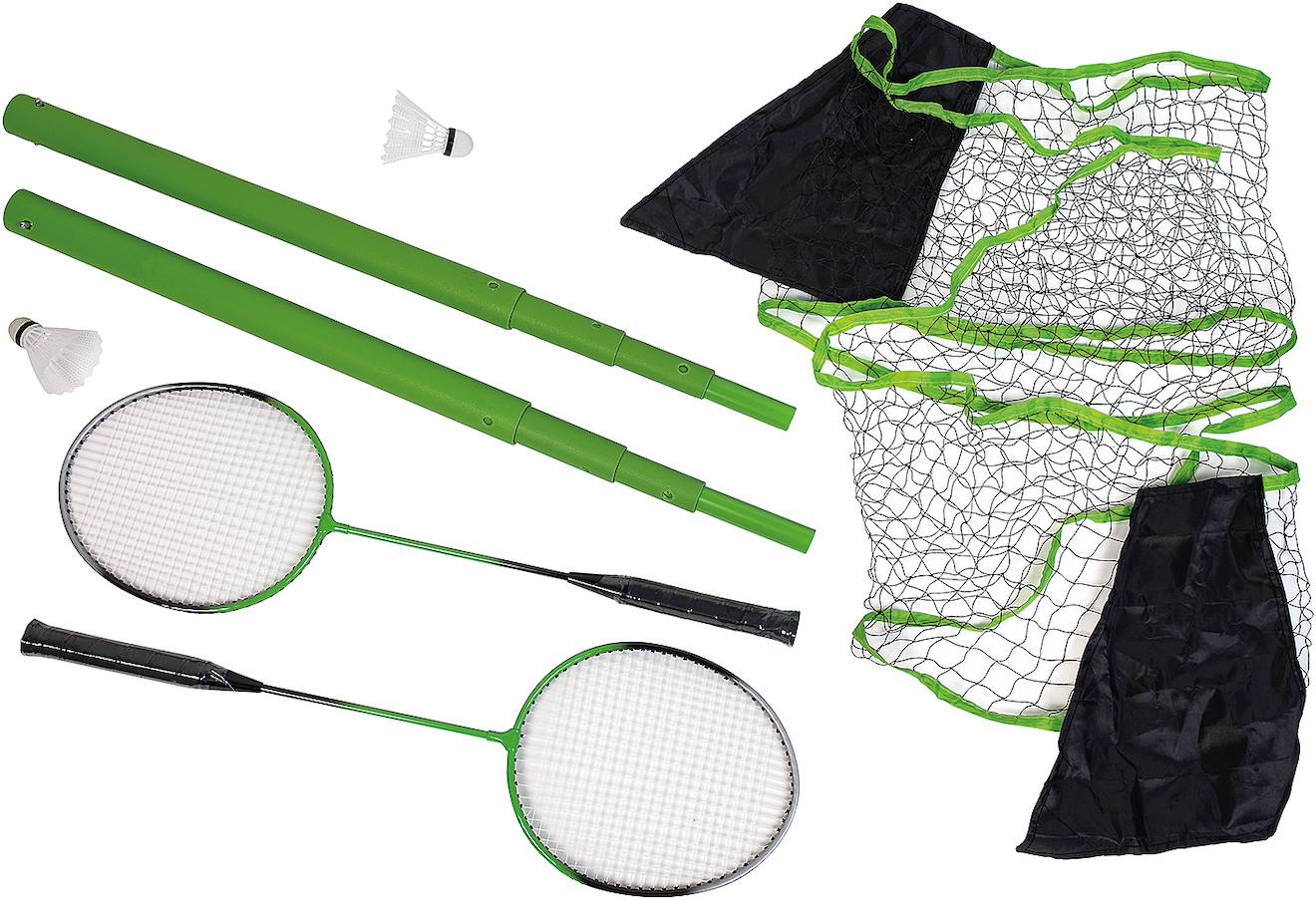 Set de badminton pliable vert