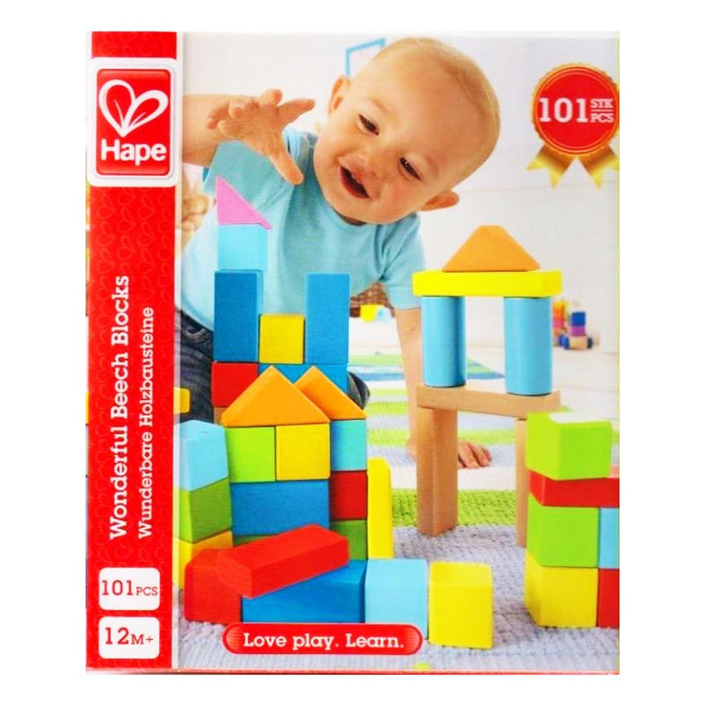 Set de blocs de bois colorés, 101 pièces multicolore