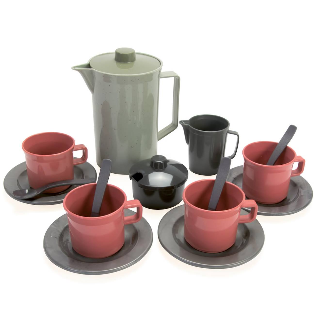 Set de café en filet 17 pièces vert