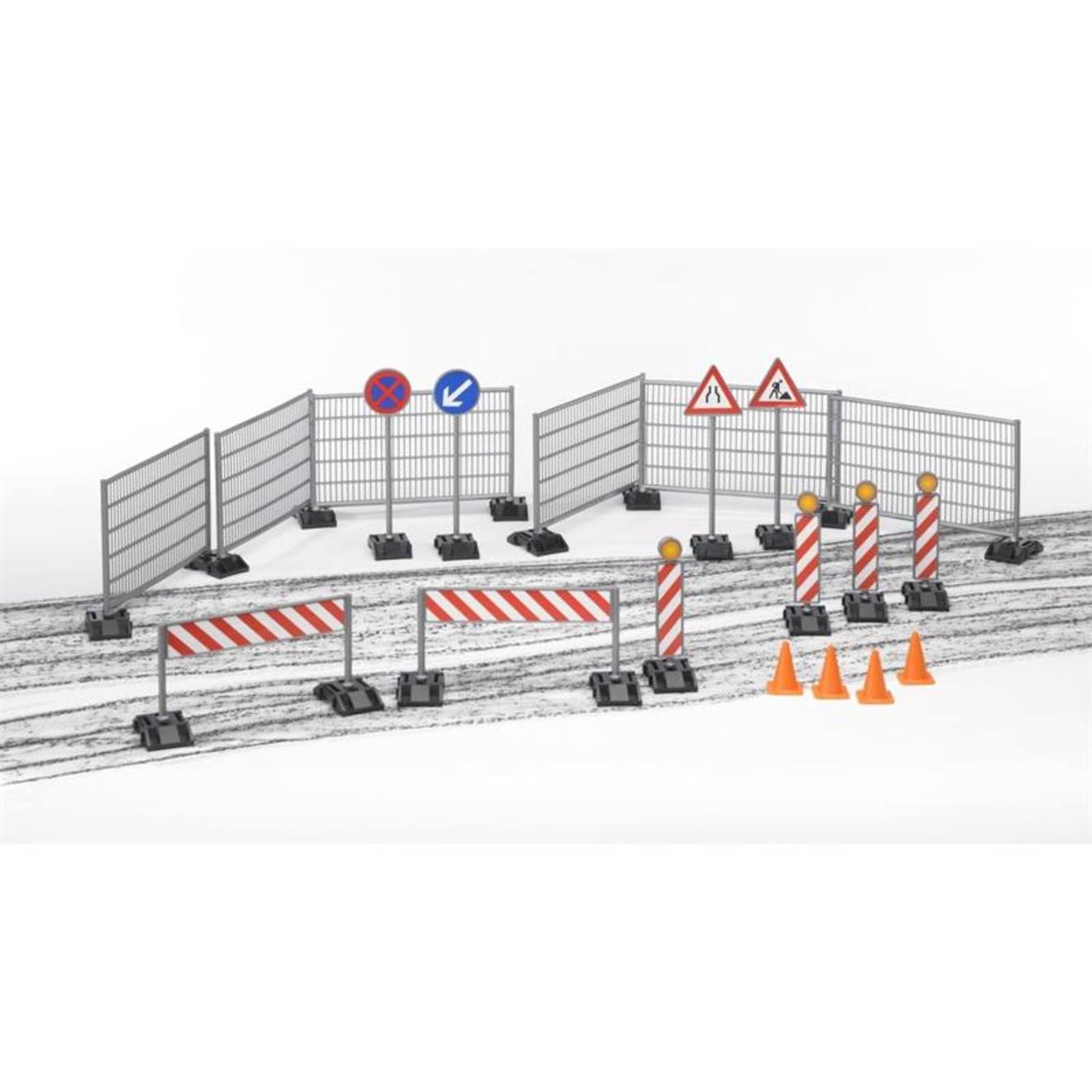 Set de construction - barrières et signalisations multicolore