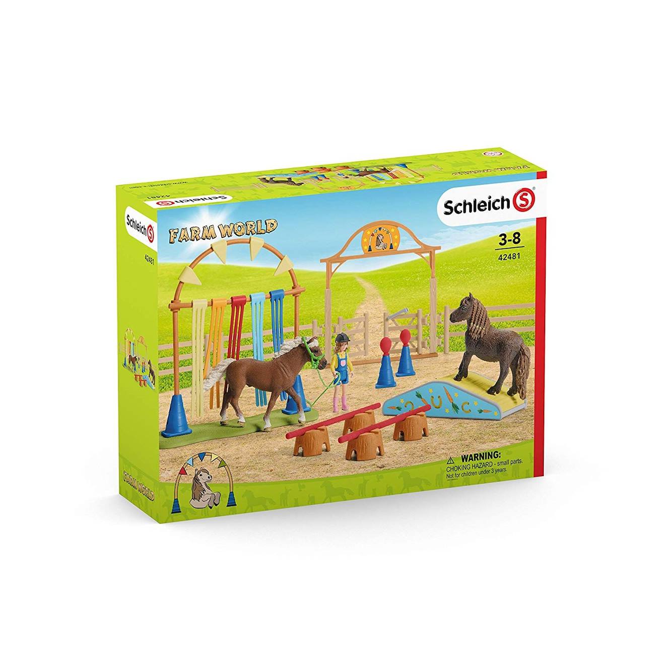 Set de figurines - entraînement d'agility pour poney multicolore