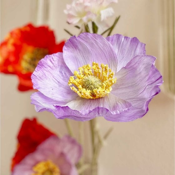 Bouquet de fleurs en soie colorées