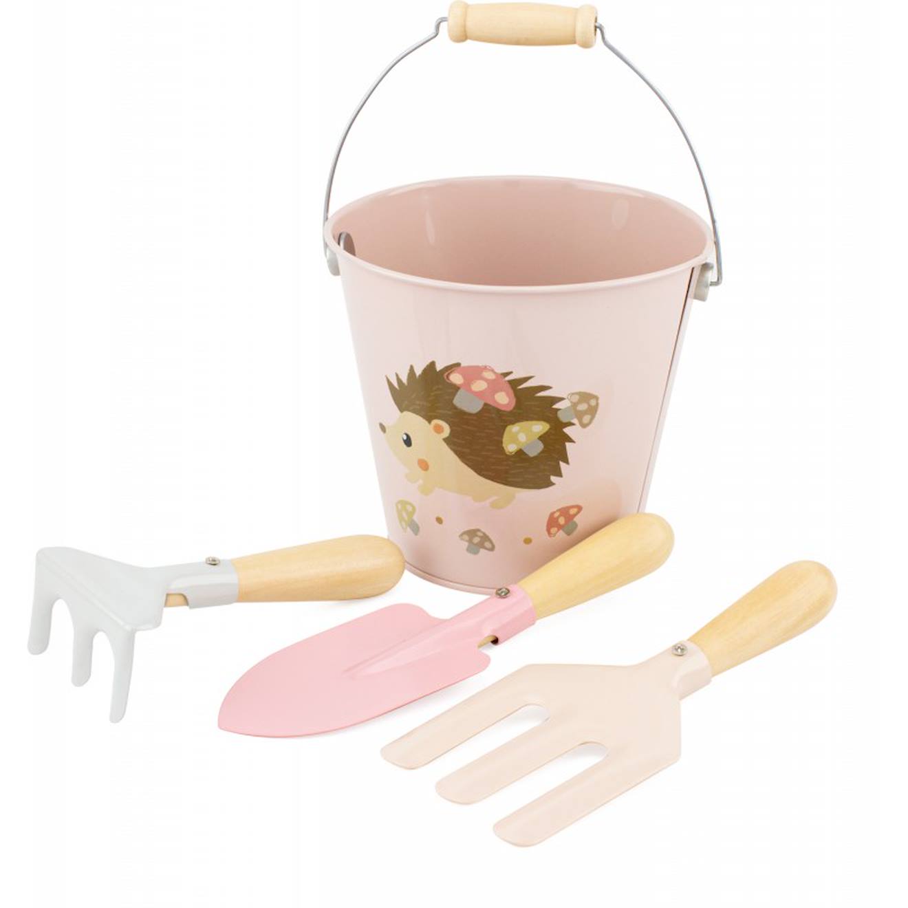Set de jardinage hérisson rose