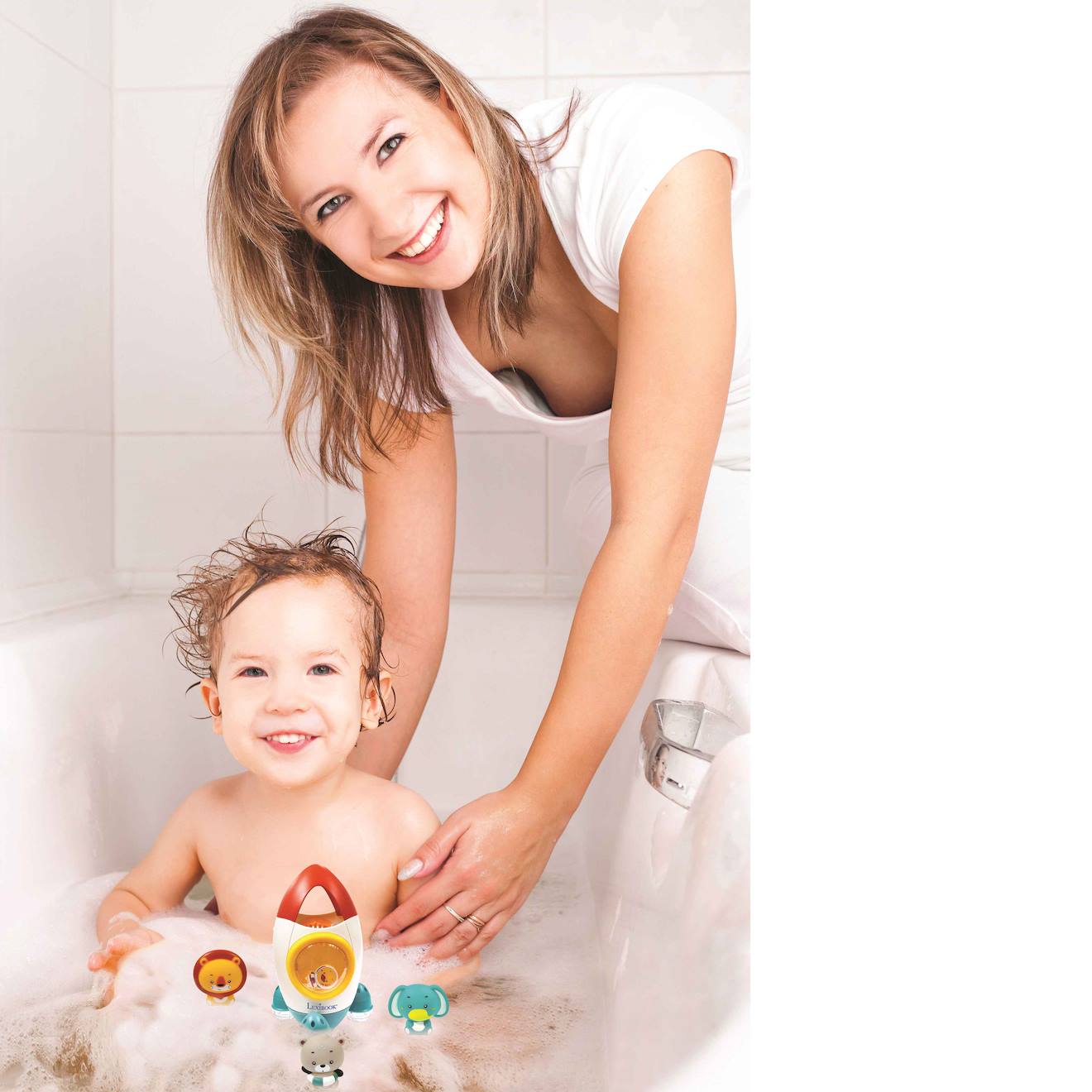 Set de jeu de bain fusée blanc