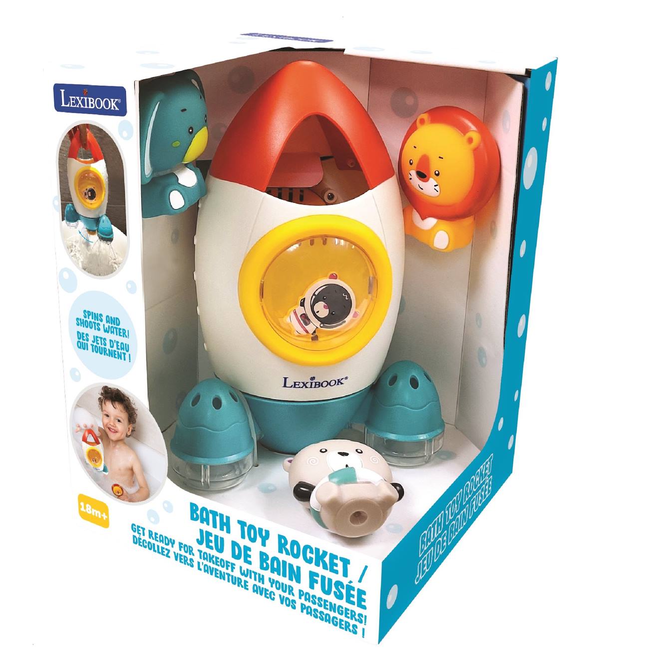 Set de jeu de bain fusée blanc