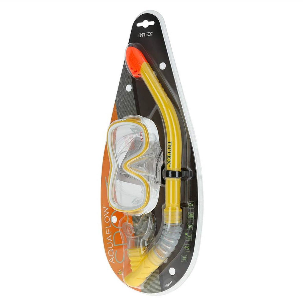 Set de masque et tuba pour enfant de 8 ans et + jaune