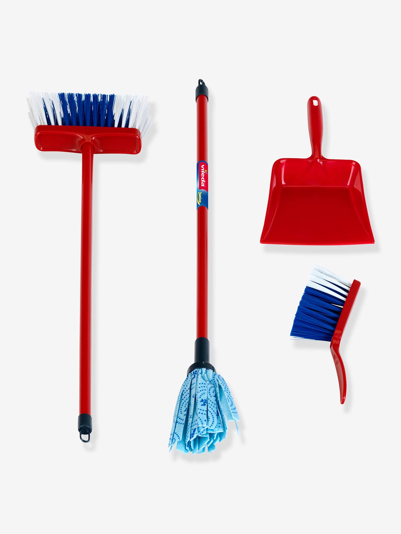 Set de ménage avec balais frange 4 pièces multicolore