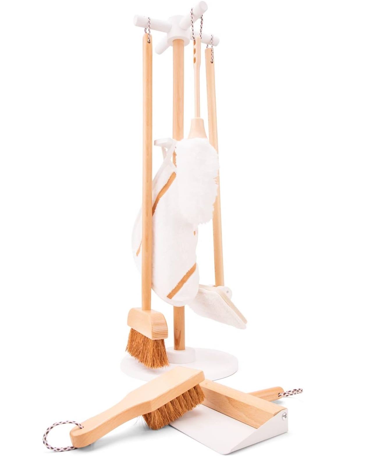 Set de ménage en bois blanc