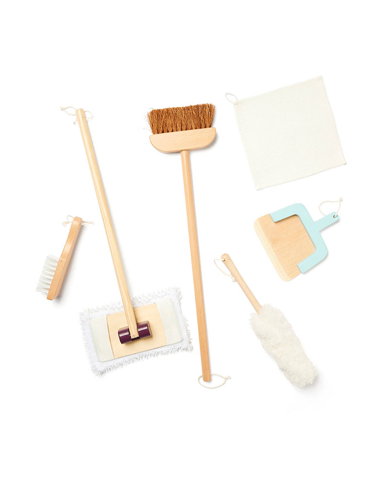 Set de ménage en bois multicolore