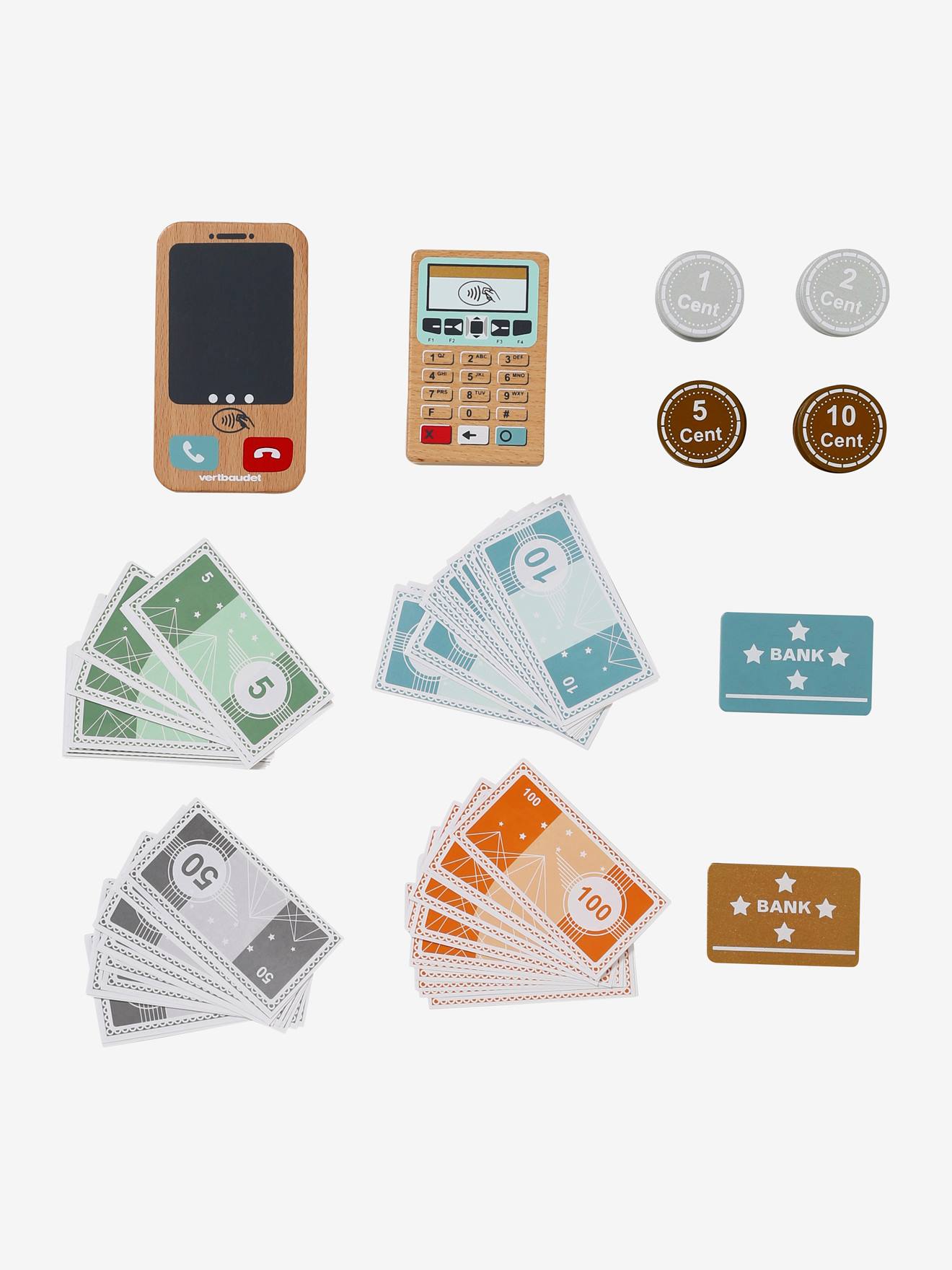 Set de monnaie en bois FSC multicolore