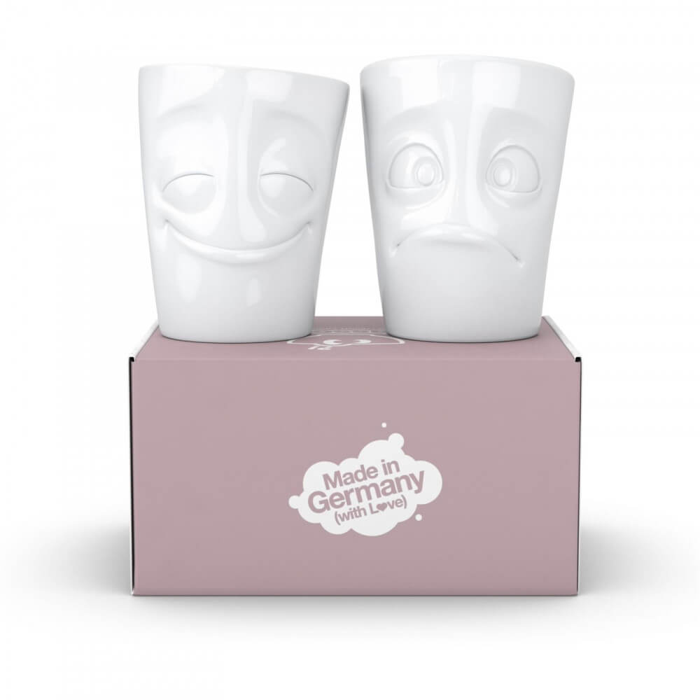 Set de Tasses Heureux et Perplexe (x2) - Mug Original Tassen