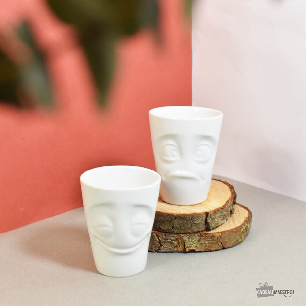 Set de Tasses Heureux et Perplexe (x2) - Mug Original Tassen