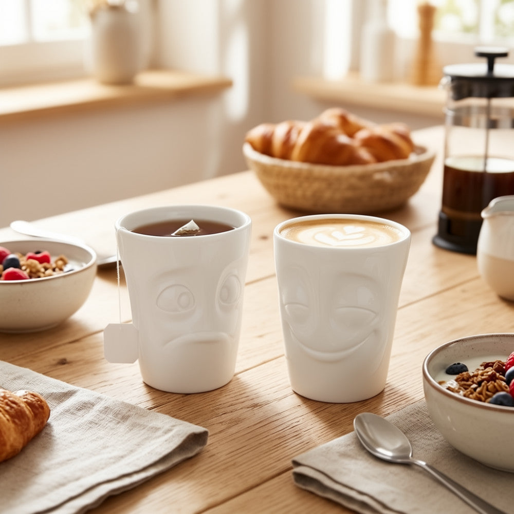Set de Tasses Heureux et Perplexe (x2) - Mug Original