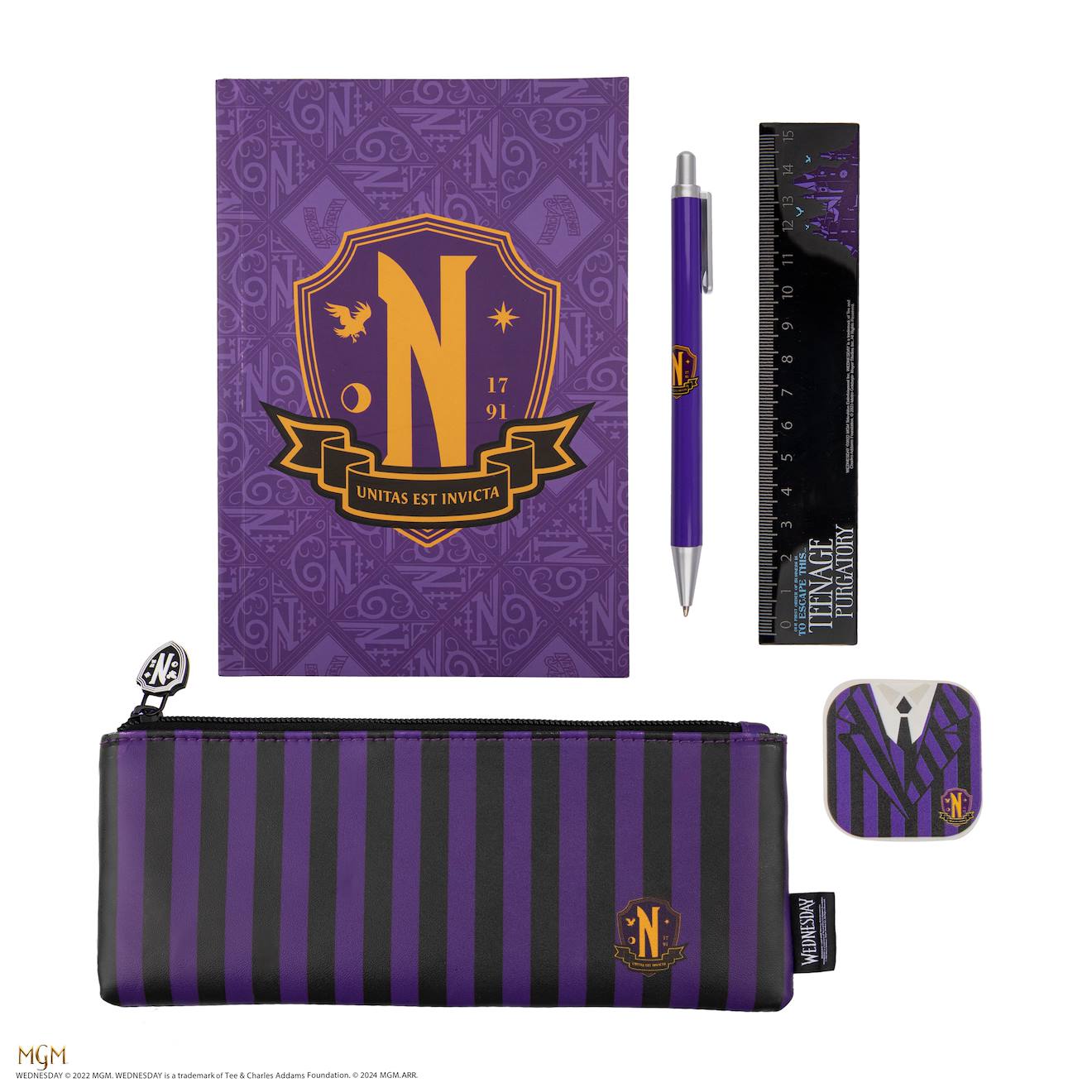 Set de Papeterie Académie Nevermore - Mercredi Violet