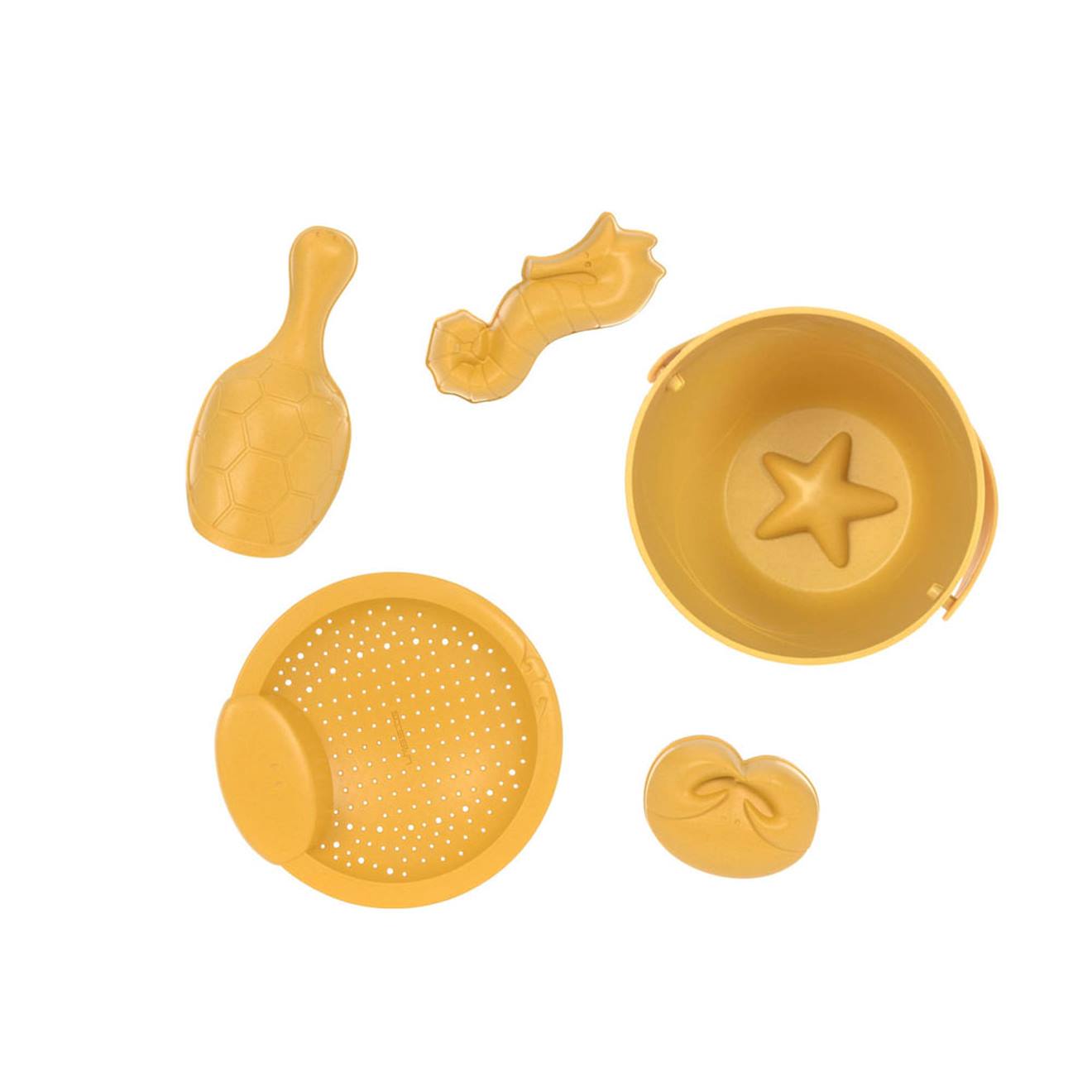 Set de plage 5 pièces jaune