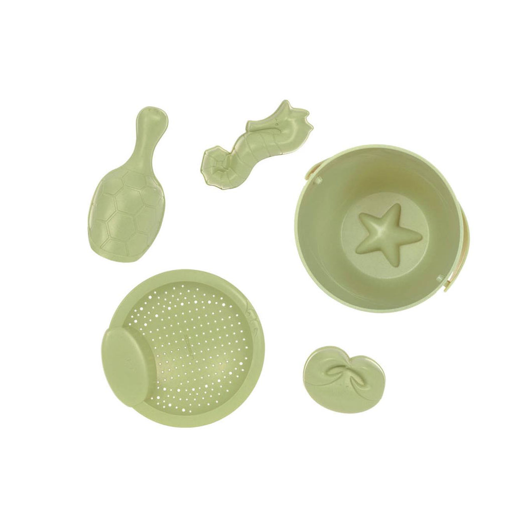 Set de plage 5 pièces vert