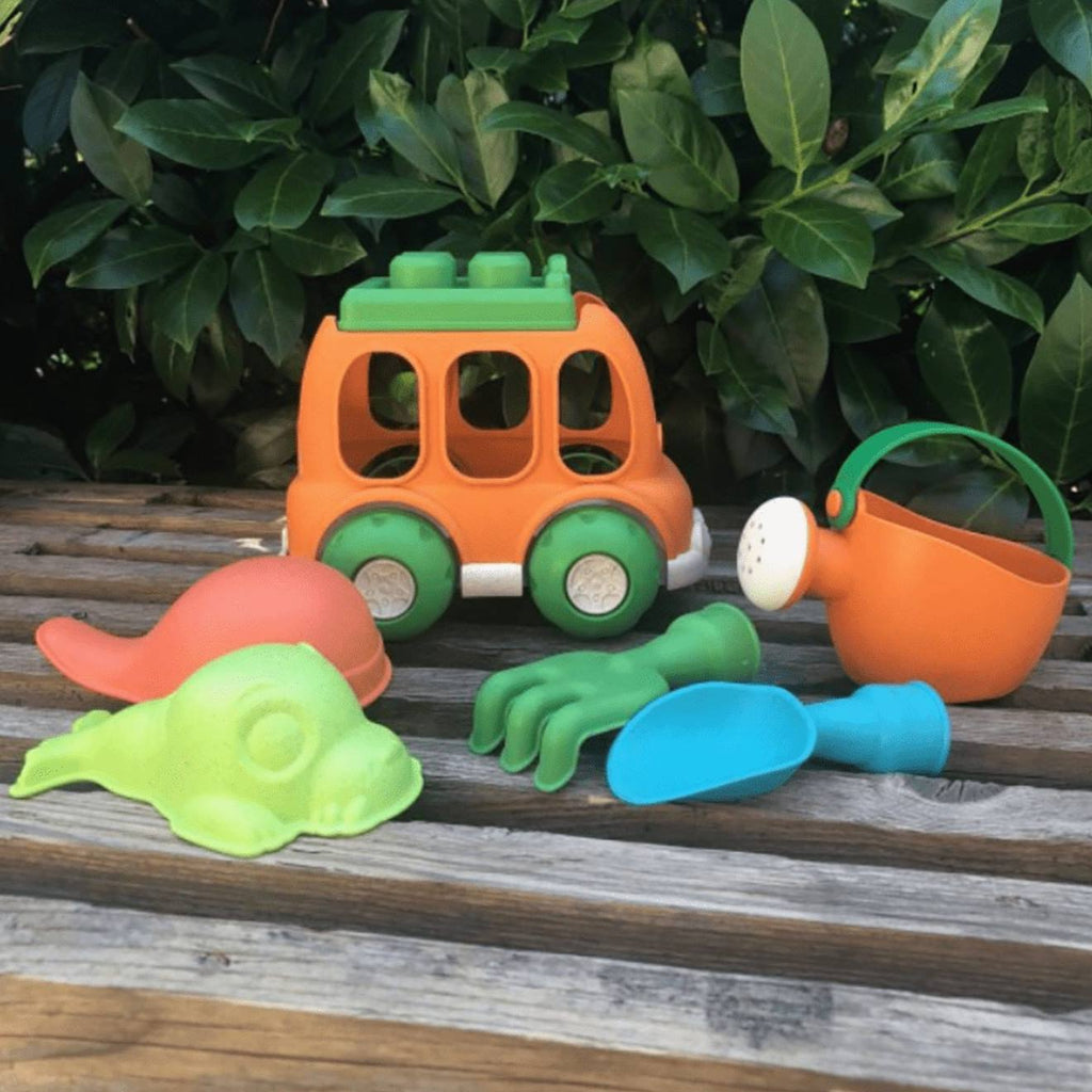 Set de plage & jardin - 6 pièces voiture en paille de blé multicolore