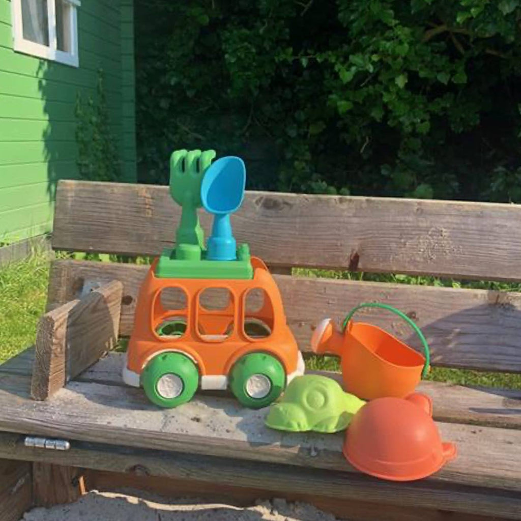Set de plage & jardin - 6 pièces voiture en paille de blé multicolore