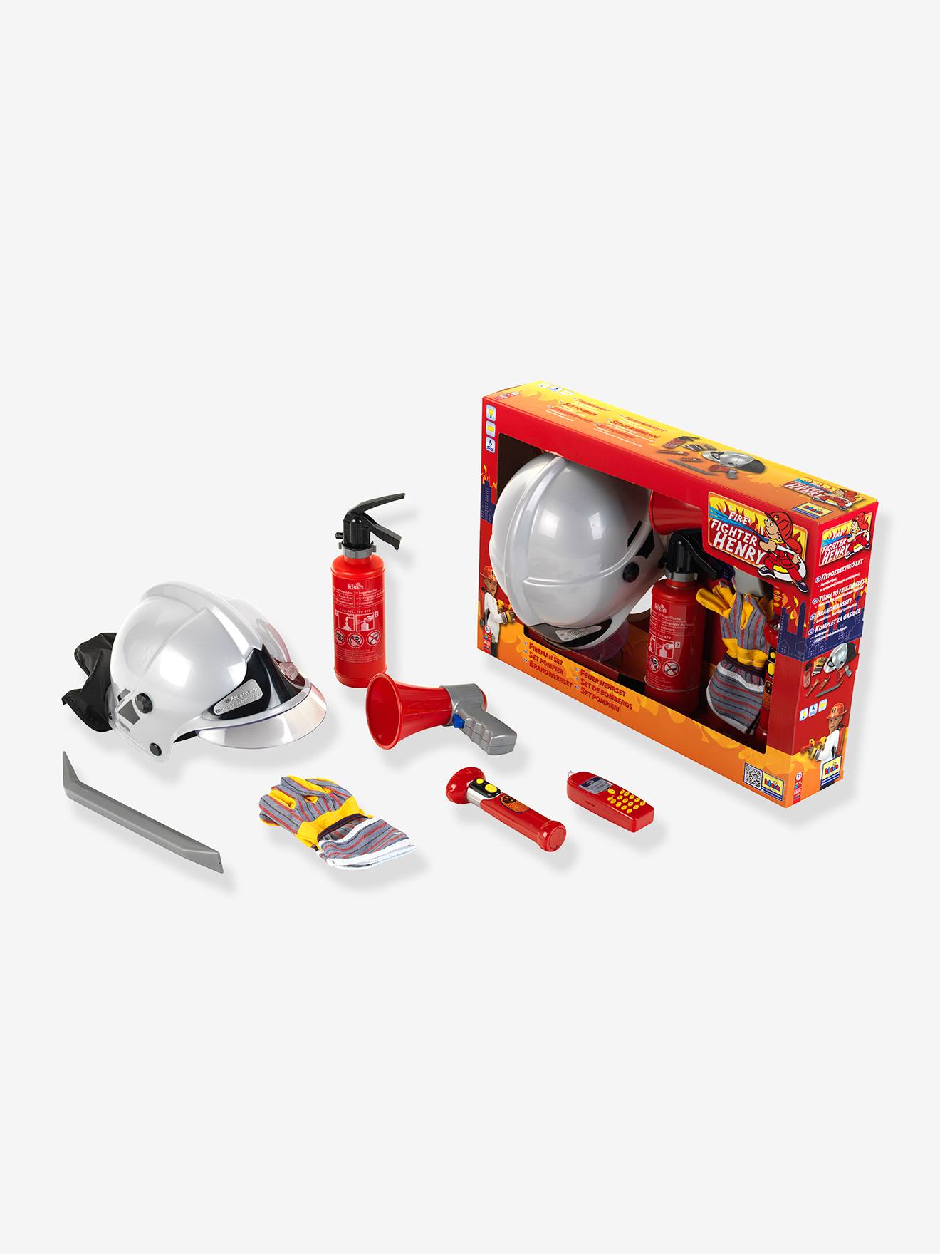 Set de pompier avec casque multicolore