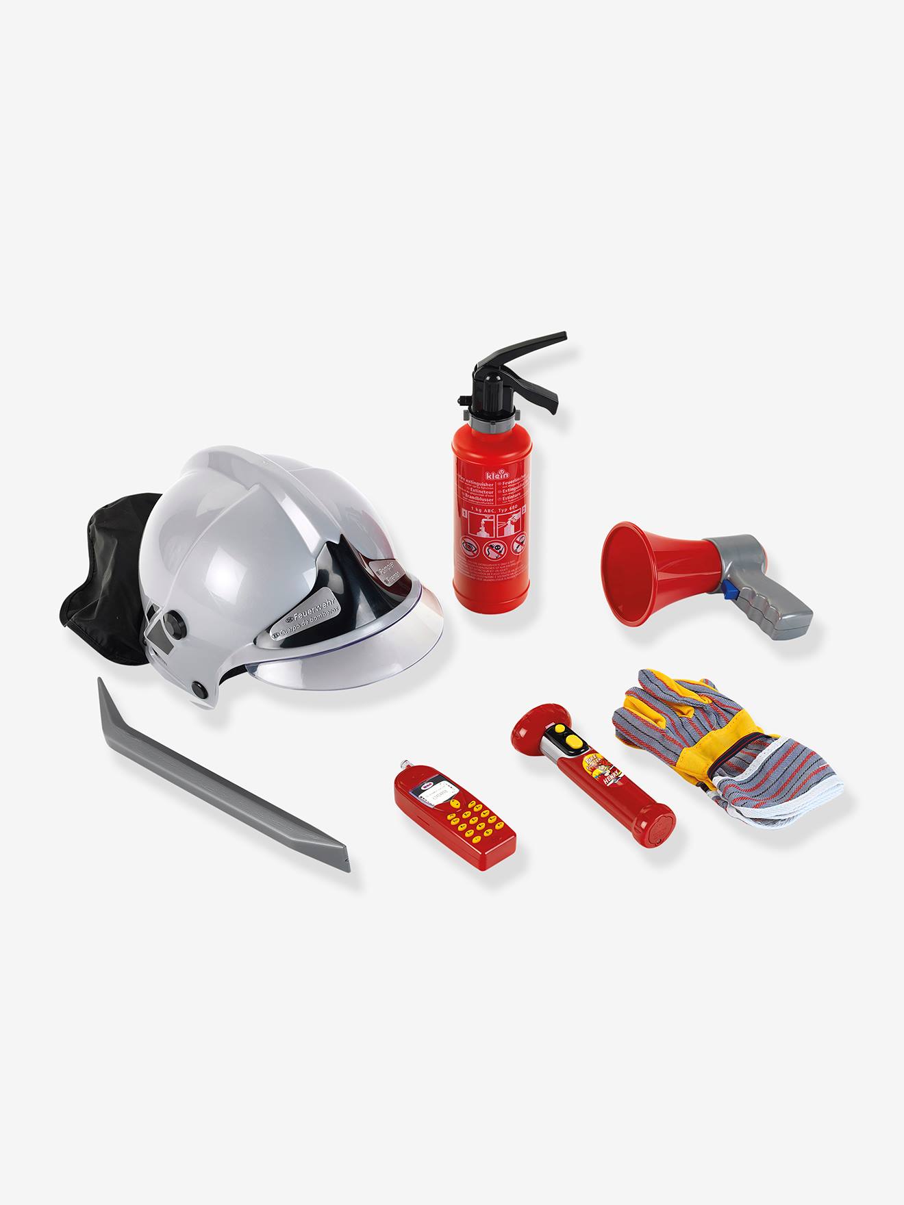 Set de pompier avec casque multicolore