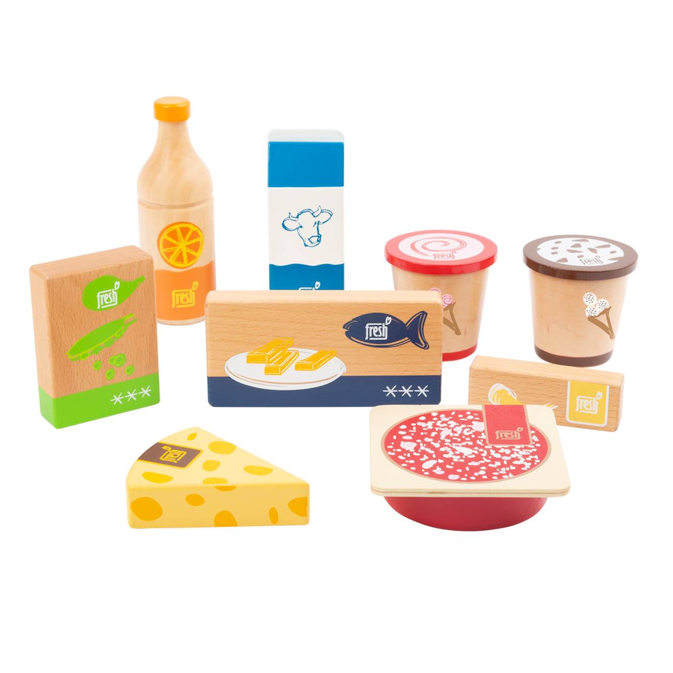 Set de produits frais et surgelés fresh beige