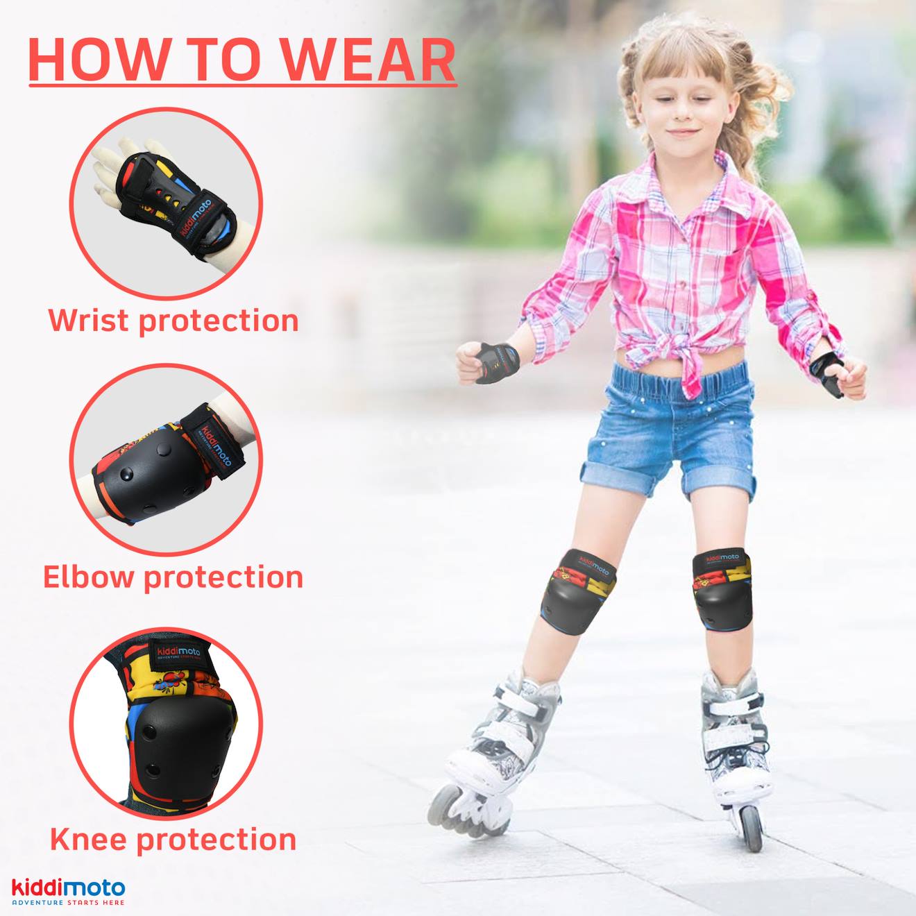 Set de protections enfant comic s noir