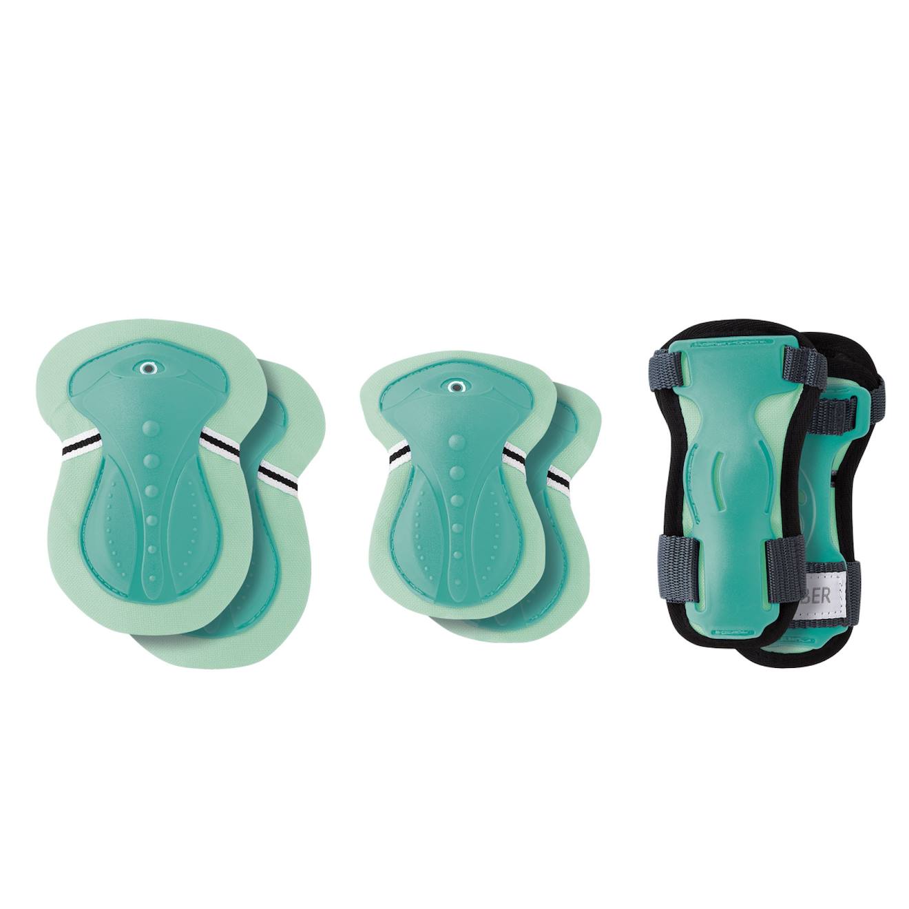 Set de protections enfant xxs (coudes, genoux, poignets) vert menthe